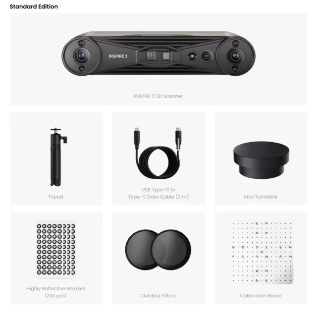 Escáner 3D portátil Revopoint Inspire 2 PRECINTADO