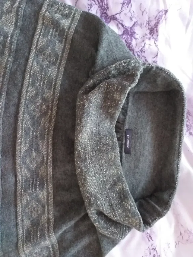 Falda punto Promod gris talla M