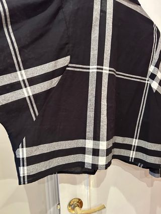 Camisa cuadros blanco y negro