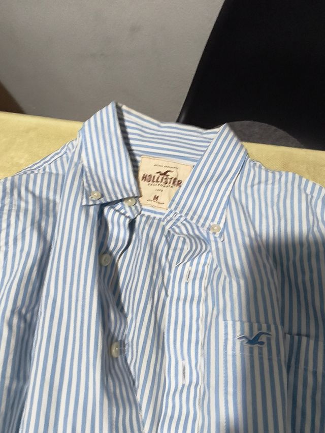 Lote 2 Camisas Hollister Talla M Rayas y Vaquera