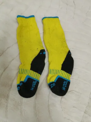 Calcetines de esquí infantil térmicos amarillos