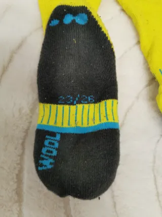 Calcetines de esquí infantil térmicos amarillos