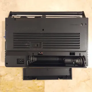 Radio Philips Cassette Plata y Negro