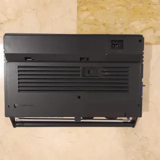 Radio Philips Cassette Plata y Negro