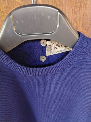 Cardigan e maglia lana blu vintage
