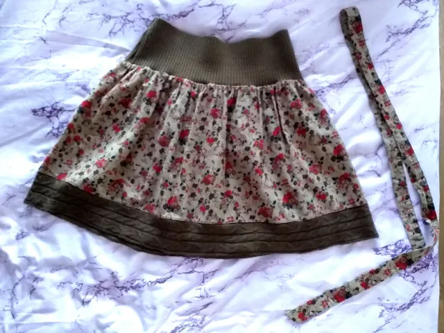 Falda Promod punto vuelo floral talla L