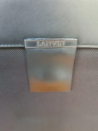 Bolso Lanvin Piel y Lona Negro