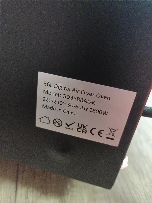 Freidora de Aire 36L 1800W