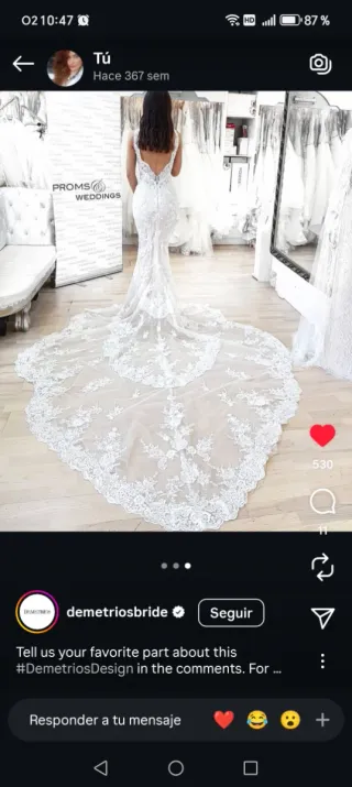 Vestido de Novia Demetrios Blanco