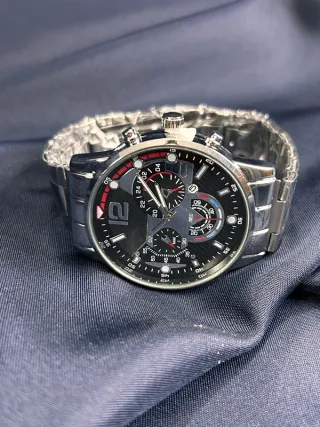 Orologio Quarzo Full Metal Quadrante Nero