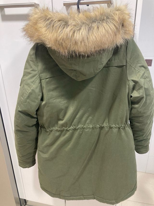 Cazadora verde mujer con capucha