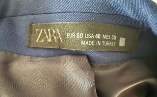 Americana Zara Azul Marino Talla 50