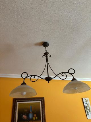 Lámpara de techo metal y cristal