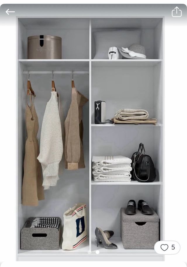 Guardaroba bianco a 2 ante scorrevoli