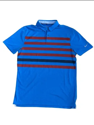 Polo Nike Golf Rayas Azul y Rojo