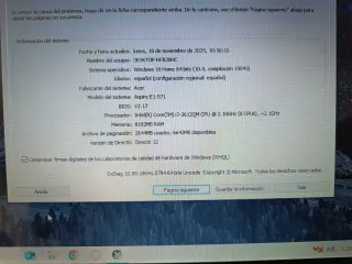 Ordenador Portátil Acer Negro/Plateado SSD 500 gb