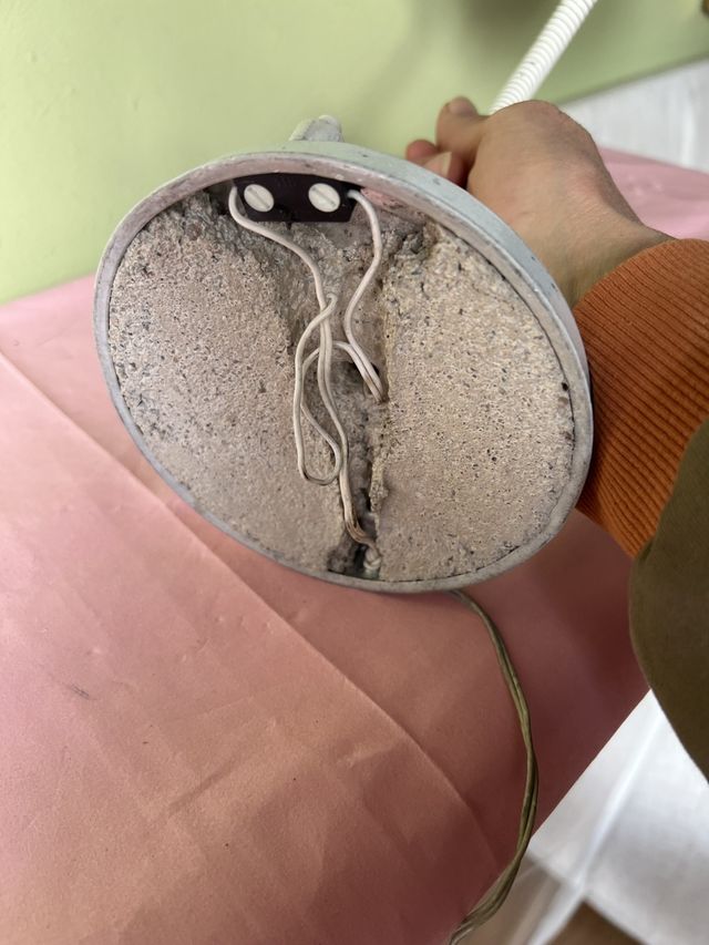 Flexo vintage metal blanco