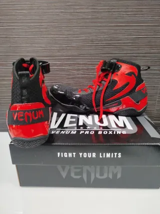 Botas Boxeo Venum Talla 43 Negras/Rojas