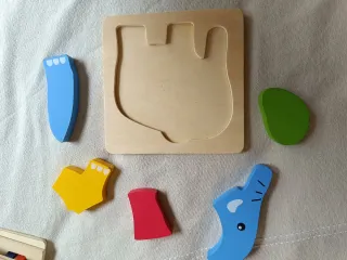 Lote 5 Puzzles Madera Infantiles