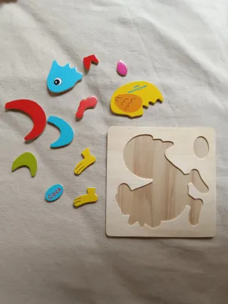 Lote 5 Puzzles Madera Infantiles