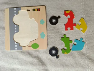 Lote 5 Puzzles Madera Infantiles