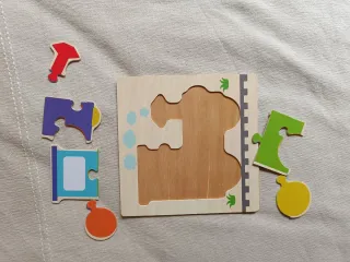 Lote 5 Puzzles Madera Infantiles