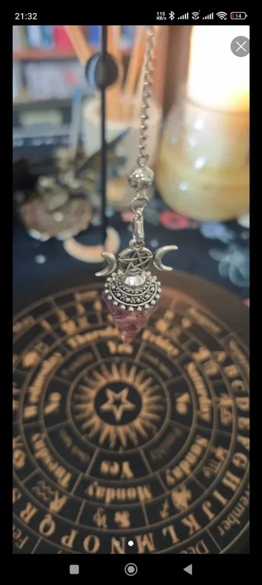 Péndulo Amatista para Adivinación