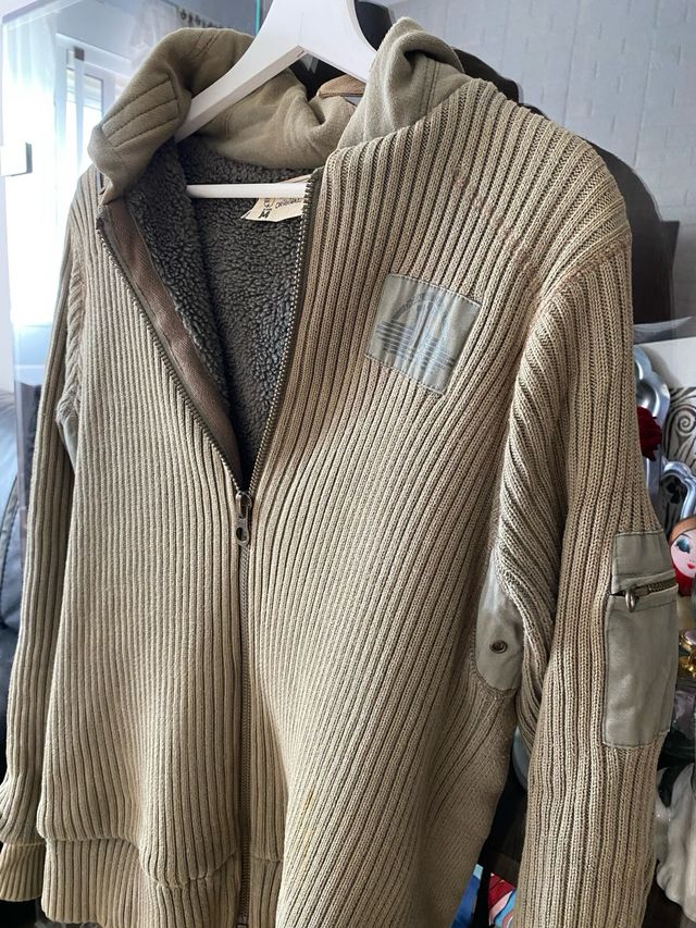 Chaqueta de punto cálida con cremallera