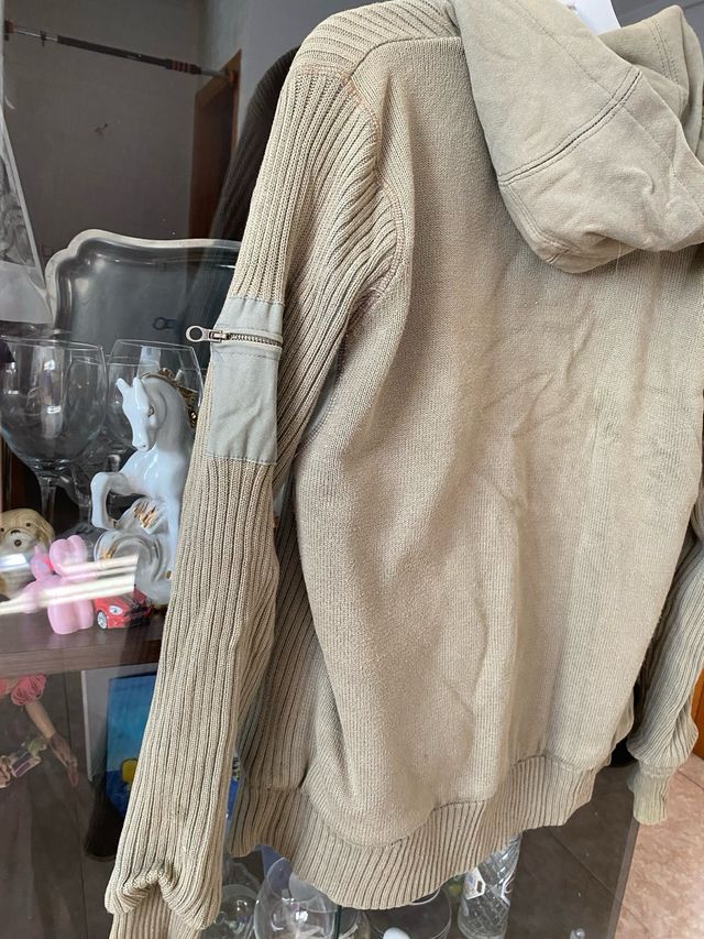 Chaqueta de punto cálida con cremallera