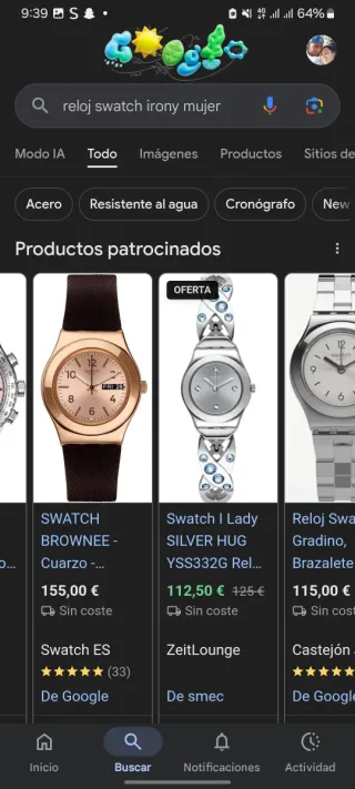 Orologio Swatch Irony Donna Resistente all'Acqua