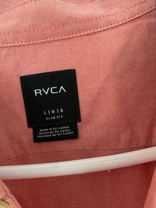Camisa RVCA Hombre Rosa/Rojo Talla L