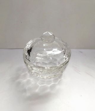 Portagioie in cristallo con coperchio cm.7x7