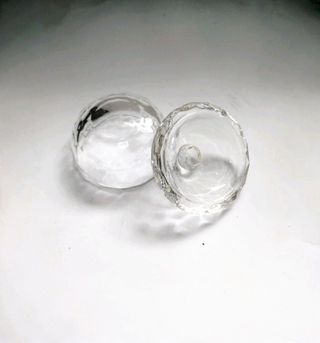 Portagioie in cristallo con coperchio cm.7x7