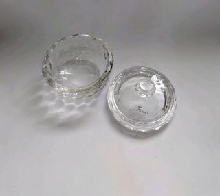 Portagioie in cristallo con coperchio cm.7x7