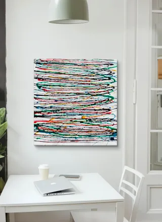 Quadro astratto multicolore