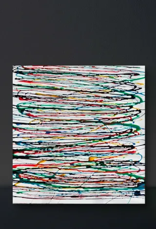 Quadro astratto multicolore