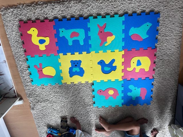 Alfombra Puzzle Espuma Animales 9 Piezas