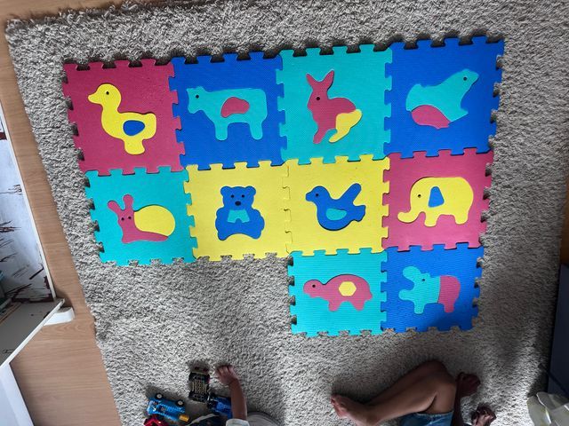 Alfombra Puzzle Espuma Animales 9 Piezas