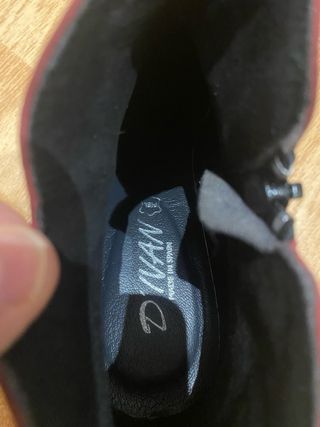 Botines piel rojos talla 38