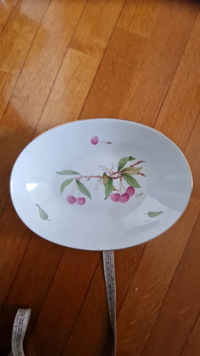 Piatto vassoio ceramica dipinto a mano