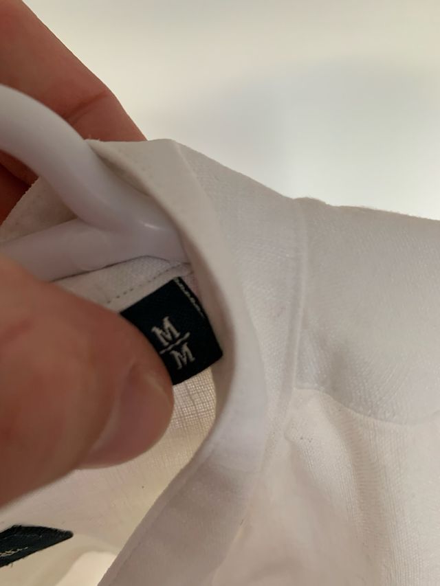 Camisa Lino Hombre Massimo Dutti Blanca