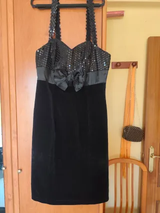 Traje de noche terciopelo negro talla 44
