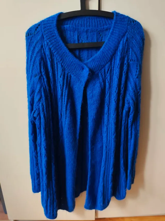 Chaqueta punto vintage azul