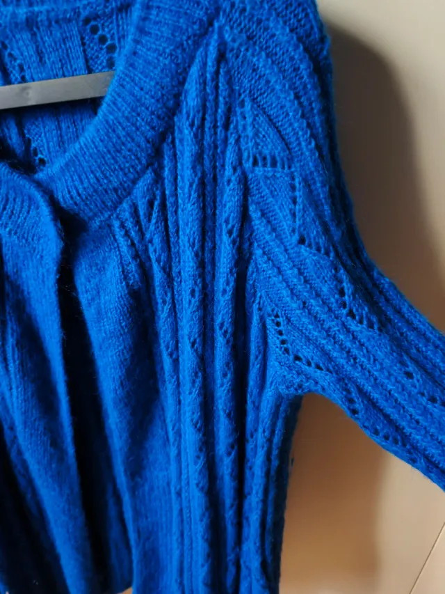 Chaqueta punto vintage azul