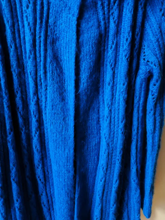 Chaqueta punto vintage azul