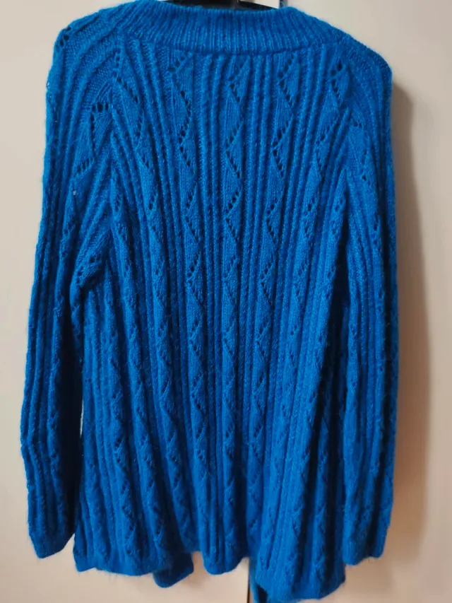 Chaqueta punto vintage azul