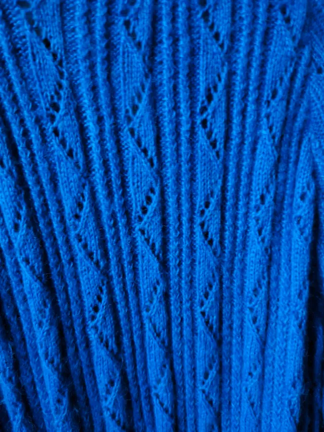 Chaqueta punto vintage azul