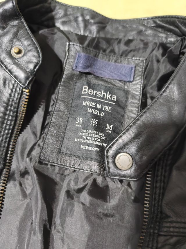 Lote 2 chaquetas piel ovino hombre beige/marrón