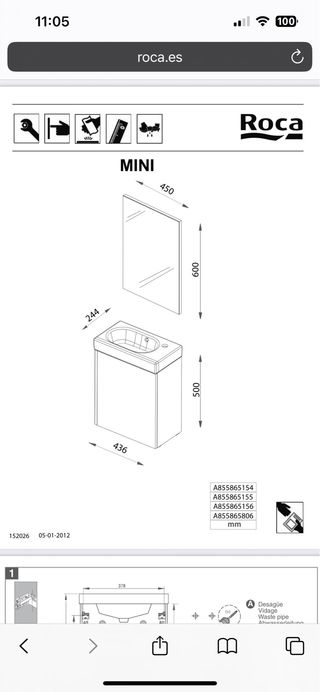 Espejo Roca 45x60 cm Nuevo
