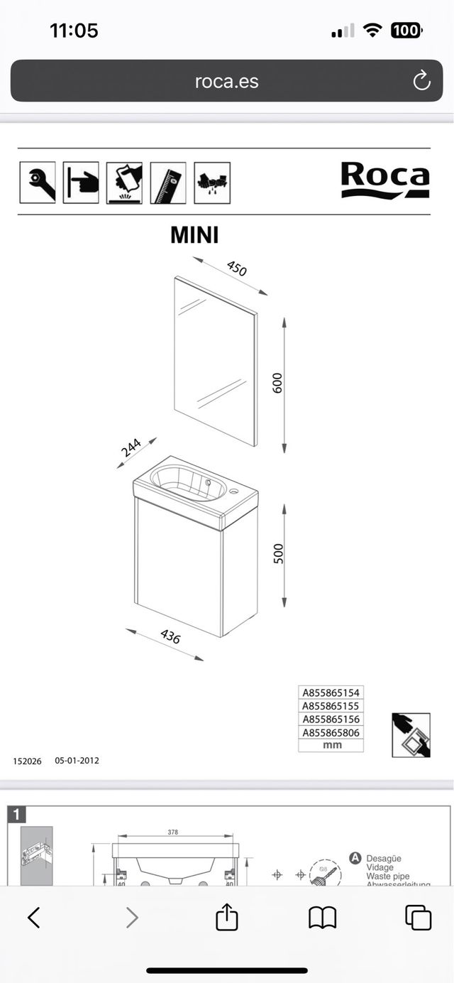 Espejo Roca 45x60 cm Nuevo